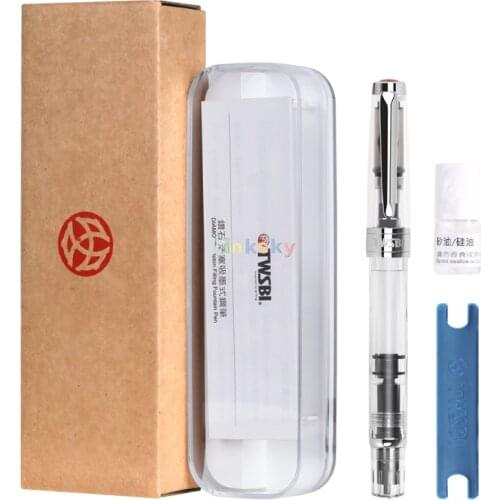 Twsbi Diamond 580 Fountain Pen, Transparent, Classic Fountain Pen with A Piston Ink-filling System, Practice Calligraphy