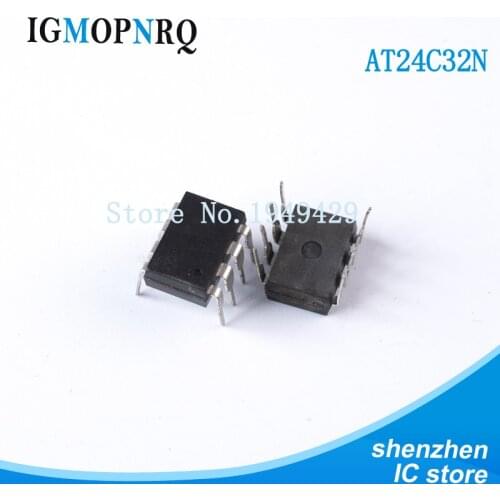 10PCS AT24C32 DIP8 AT24C32N 24C32 Electrically erasable programmable read only memory 32K (4Kx8) 2.7V New