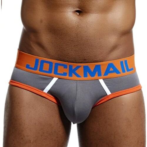 JOCKMAIL Brief Hombre Pure Cotton Sexi Gay Underwear Mens Panties Brand Intimo Uomo Pack Slip Ropa Interior Hombre Brave Person
