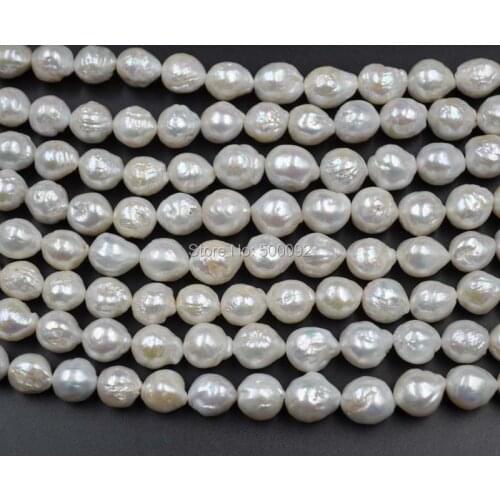 GOURGEOUS 10-12mm Baroque Kasumi pearl strands free shipping
