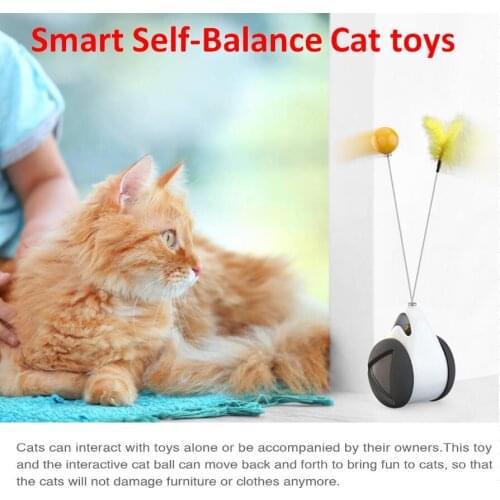 Smart Swing Toys with Wheel Self-Balance Pet Toy Cute Interactive Toys Funny Kitty Toys Irregular Rotating Mode Catnip Cat Toys