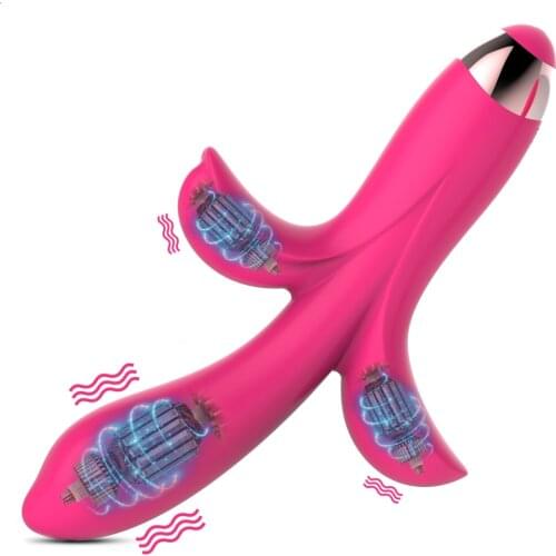 Three-Motor Dildo Vibrator G-spot Vagina Stimulator Clitoral Massager Female Masturbation Tool Sex Machine Sex Toys for Couple