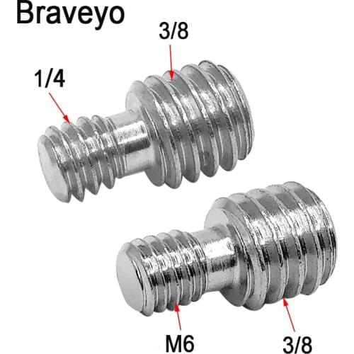 M6 1/4" to 3/8" Conversion Screw Camera Mount Adapter Quick Release Screw Photography Accessories For Dslr Camera Tripod Monopod
