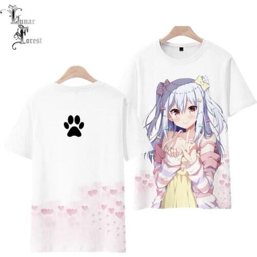VTuber Inuyama Tamaki 3D Printing T-shirt Summer Fashion Round Neck Short Sleeve Popular Japanese Streetwear Plus Size