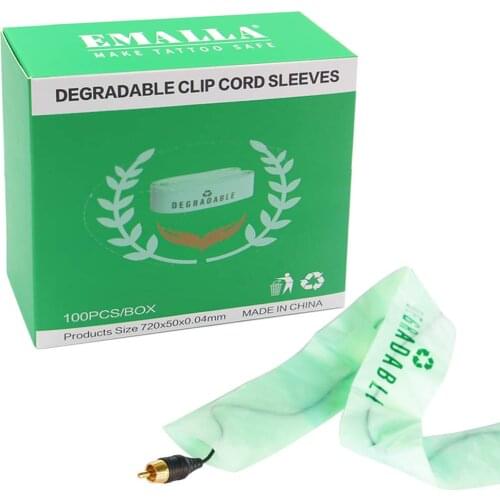 Yuelong 100PCS Biodegradable Tattoo Clip Cord Sleeves ECO Friendly Tattoo Machine Bag Covers Tattoo Cord Sleeves for Tattoo Acce