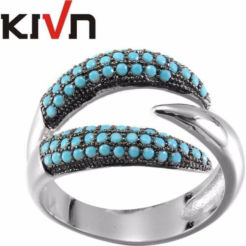 KIVN Womens Fashion jewelry Luxury Pave CZ Cubic Zirconia Bridal Wedding Engagement Rings Christmas Mothers Day Birthday Gifts
