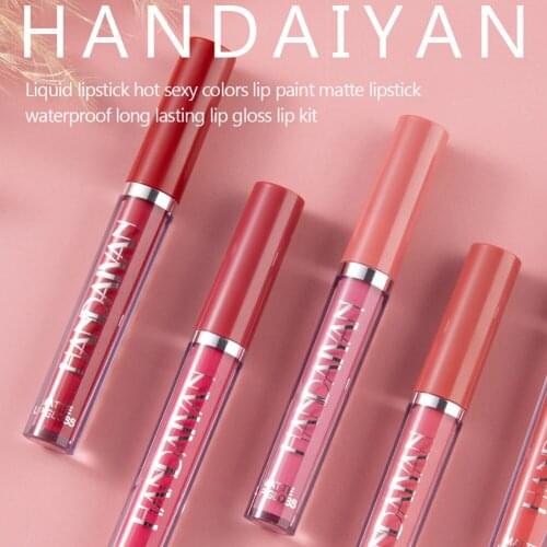 HANDAIYAN Liquid Lipstick Velvet Matte Liquid Lipstick Waterproof Lip Gloss Long Lasting Lipstick Red Lip Tint Beauty Cosmetic