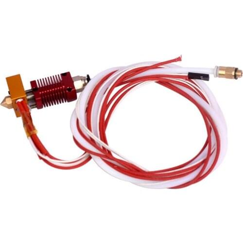 1.75mm J-head Hotend Kit Aluminum Heat Block with Heater Thermistor for 3D Printer Ender-3/CR-10/CR-10S with 0.4mm Nozzle Part