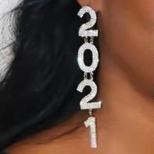 1 Pair Fashion Cubic Zircon Earrings Alphabet Drop Small Hoop Earings for Women Luxury Jewelry 2021 Party Gift Designer Earring