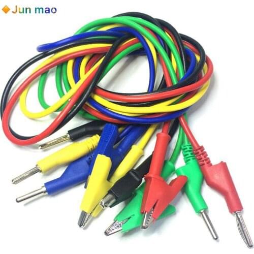 1 PCS Hoge Kwaliteit 1 M Lange Alligator Clip banana Plug Test Kabel for a Multimeter