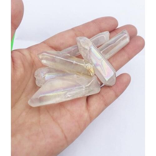 1pc New Natural Clear Healing Crystal Stone Quartz 3-5cm Clear Pointed Natural Single Collectables Decoration Craft Column X3O0