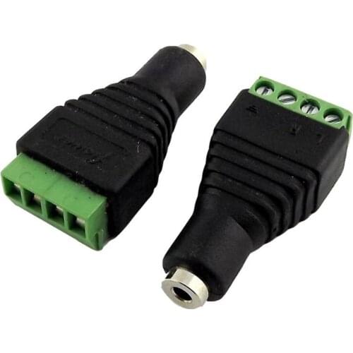 10pcs 2.5mm Female Stereo Jack to AV Screw Video AV Balun Terminal Adapter Converter