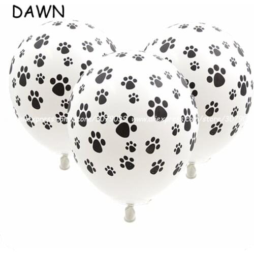 10pcs lot 12 inch Paws Print Dog Party Balloons Latex Balloons Kids Birthday Gift baby shower Party Toys Decoration