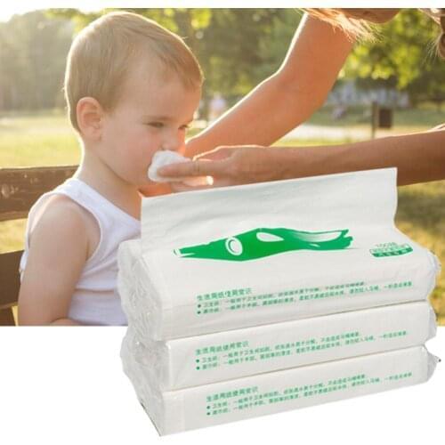 10 Packs Soft Dry Wipes Of Car Tissue Paper 3 Layers Soft Comfortable Degradable Toilet Paper For Sensitive Skin Eco Friendly