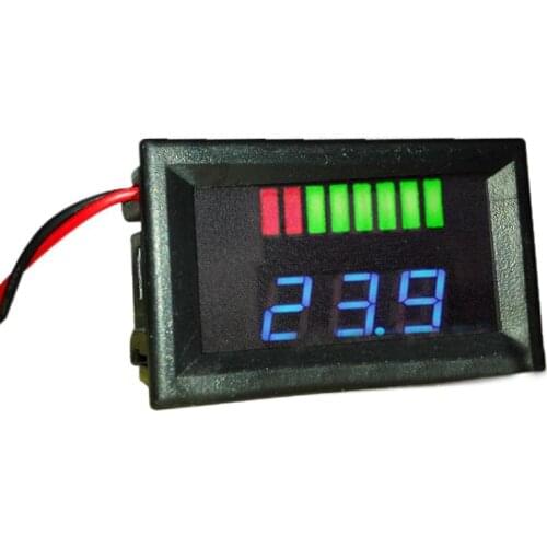12V ACID Lead Battery Capacity Indicator Charge Level LED Tester Blue Voltmeter