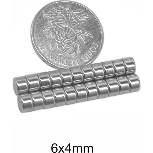 20~500pcs 6x4 mm Mini Small Round Permanent Magnet 6mmx4mm Disc Neodymium Magnet Dia 6x4mm Strong Magnetic Magnets sheet 6*4 mm
