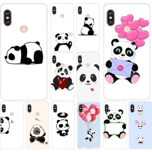 25AS Panda Cartoon Soft Silicone Tpu Cover phone Case for Xiaomi Redmi 5A 5 Plus 7 Note 5 5A 7 7A Pro