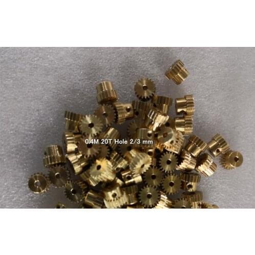 2X 0.4M 20T Hole 2 3 mm diameter Copper step gear M2 outer diameter 8.8mm