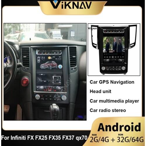 Car GPS navigation autoradio For Infiniti FX FX25 FX35 FX37 qx70 vertical screen DVD player multimedia head unit