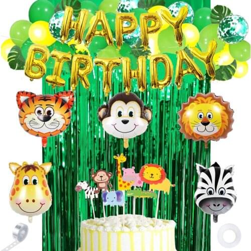 Baby Shower Animal Ballons Birthday Jungle Party Safari Party Jungle Theme Party Baloon Wedding Party Decor Kid Birthday Balloon
