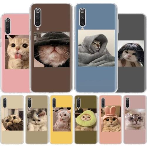 Hot Funny Super Cute Cat Lovely Cover Phone Case For Xiaomi Redmi Note 10 9 9S 8T 8 7 6 5 9A 6A 7A 8A 9C K20 S2 Pro Luxury Soft