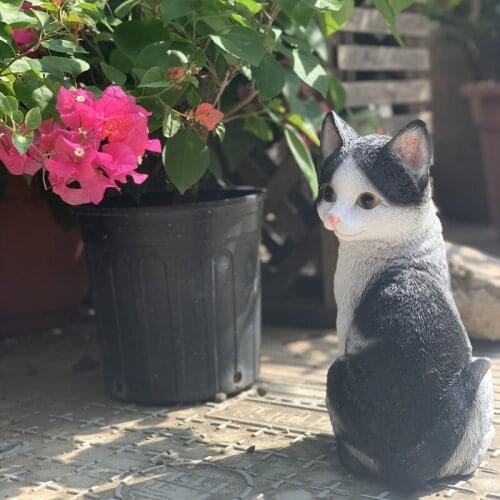 Cat Gardening Decoration Ornaments Floor Outdoor Garden Villa Courtyard Garden Decoration Forest Landscape Animal Sculpture