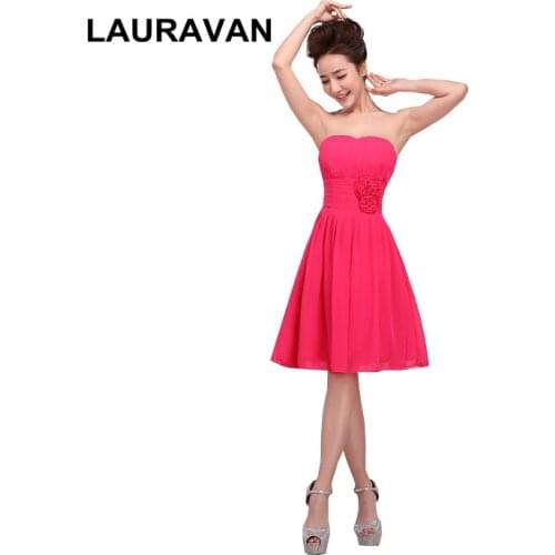 Cheap korean new lace up dresses sexy sweetheart sleeveless yellow blue red purple prom dresses fuchsia dress short girl gowns