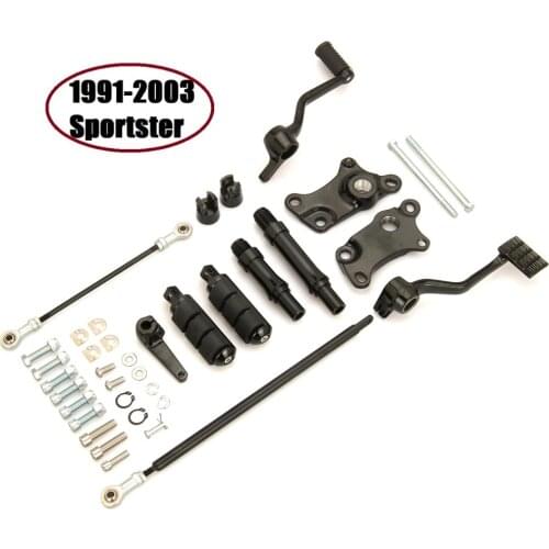 For harley Forward Controls pegs Foot Pegs Levers Linkage For harley Sportster XL883 1200 91-03