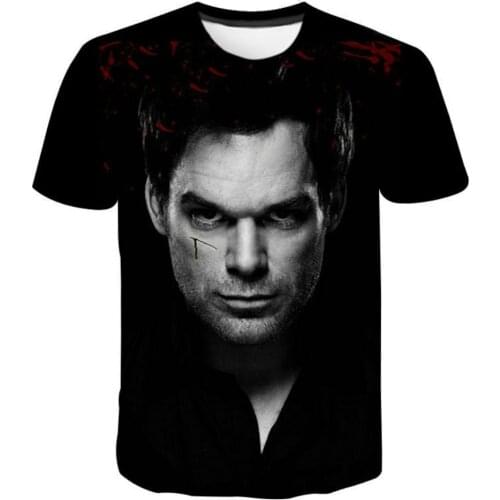 TV Series Dexter 3D Printed T Shirt Men Women Fashion Streetwear Oversized Hip Hop T Shirt Harajuku Male Tees Tops Tshirt Unisex