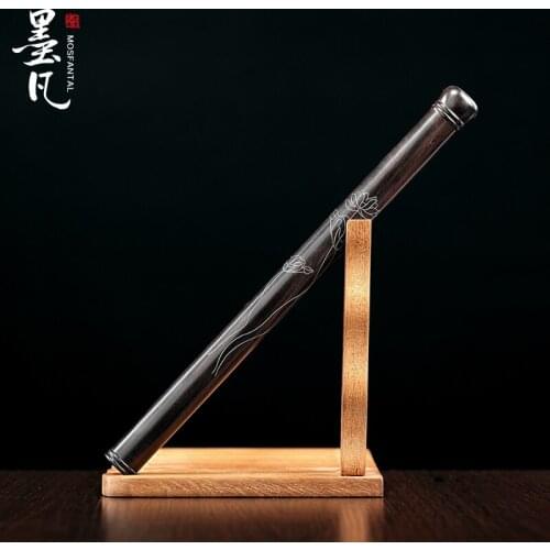 Ebony wood inlaying silveryarn tube rosewood incense tube purple sandalwood bucket santalwood incense lying incense