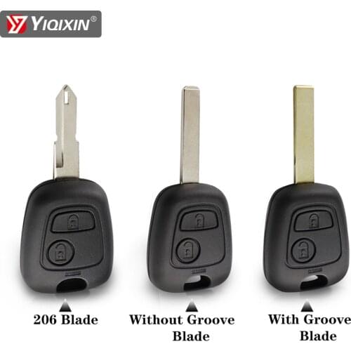 YIQIXI Key Housing For Peugeot 206 207 307 107 306 407 106 406 Remote Car Key Shell Fob Cover Case For Citroen C1 C2 C3 2 Button