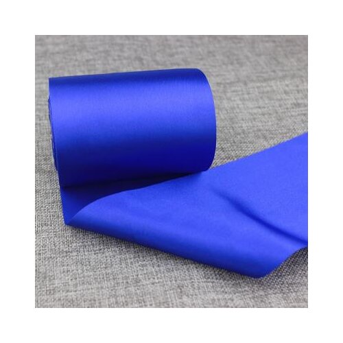 4" 10cm ) Royal biue Ribbons High Quality Decorative Satin Ribbon Width for DIY Sew Craft Wedding Decoration Supplies 20meters