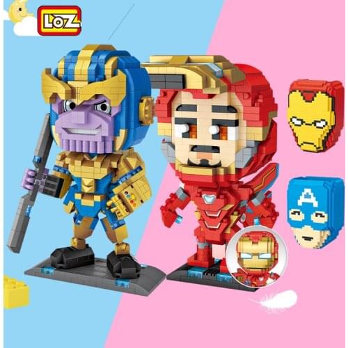 LOZ super hero Anime diamond mini block cute building blocks toys bricks educational Action Figures Toys for Children Christmas