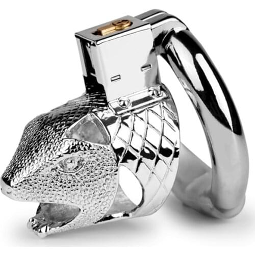 Bestco 18+ Male Chastity Devices Snake Cock Cage Stainless Steel Penis Ring Bondage Belt BDSM Erotic Lock Metal Sex Toys For Men