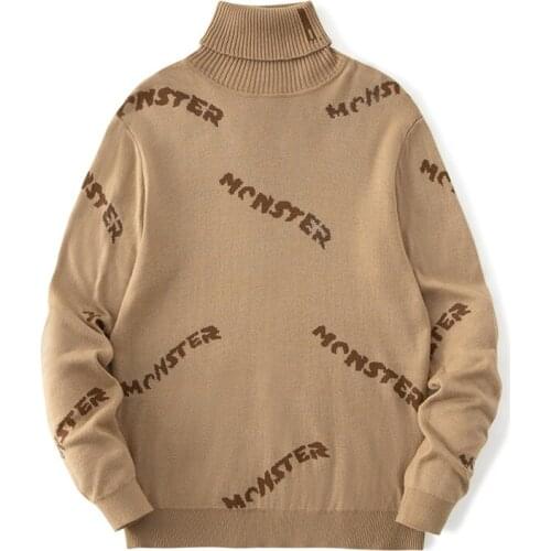 Men Sweater Turtleneck Thick Fashion Autumn 2021 Brand Sweater Men Pullover Winter Slim Warm Casual Hip Pop Knitted Sweater Men