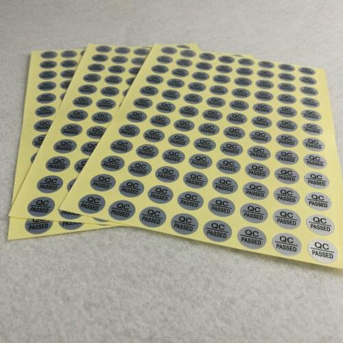 3000pcs Silver PET Warranty Label QC PASSED Stickers 10 x 10mm adhesive sticker