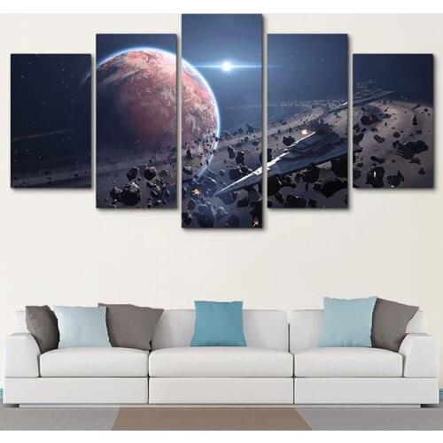 5Panel 5D Diy Diamond Painting Space Landscape Wall Art Picture Mosaic Full Square Round Drill Embroidery Wall StickersZP-3948