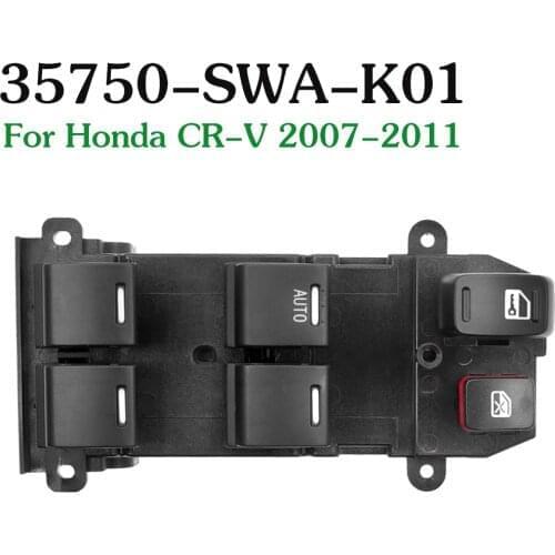 35750SWAK01 35750-SWA-K01 Electric Power Master Window Lifter Control Switch Button Panel For Honda CR-V CRV 2007-2011