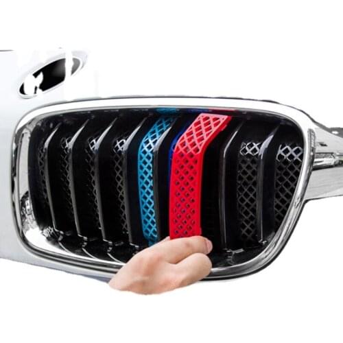Suitable for BMW 3 Series 5 Series Middle Mesh Tri-color Tri-color Trim Strip New X4x3 Anti-insect Mesh Middle Mesh Bright Strip