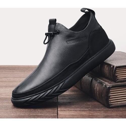 Casual hombre sneakers men mens sapato Moccasins cowboy high punk Winter para work ANKLE ankle mens boots couro winter boot for