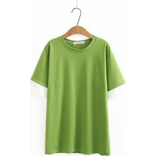 Plus Size XL-4XL Womens Short Sleeve Summer Tshirts Solid Simple Drop Shoulder Tops Oversized Tee