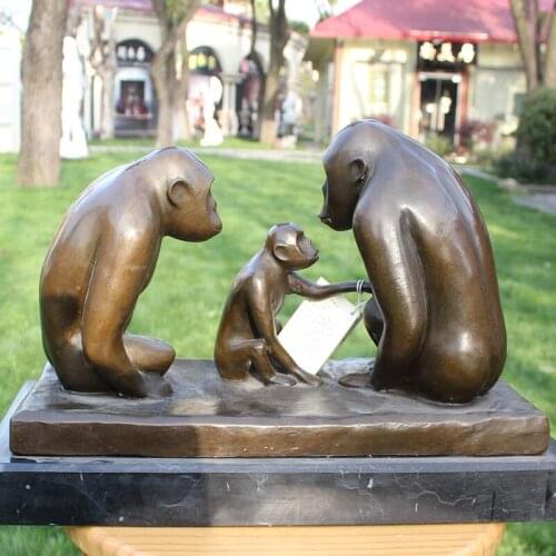 The family of copper bronze s warm like Home Furnishing Decor business gifts decoration decorationroom Art Statue
