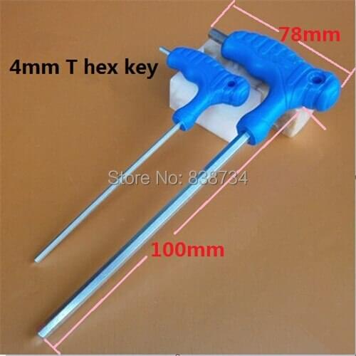 10pcs 4mm T hex key alloy steel T handle hex allen key wrench tool