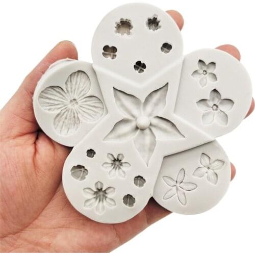 Beautiful Fondant Silicone Mold for Baking Pistil Plant Combination Cake Decoration Accessories Soft Pottery Clay Kitchen Baking