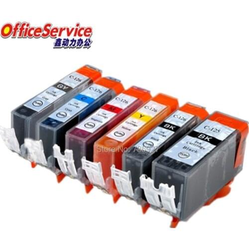 Compatible ink Cartridge PGI-125 CLI-126 PGI125XL CLI126 For Canon PIXMA MG6110 MG6210 IP4910 IX6510 MG5210 printer