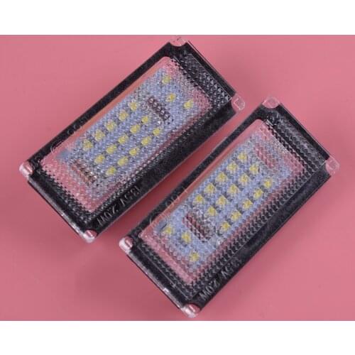 2pcs 12V 3W LED Number License Plate Lights Lamp White PVC Bulb Fit For BMW Mini Cooper R50 R52 R53 2004 2005 2006