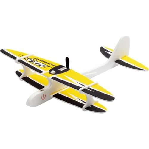LED Light DIY Assembly Hand Throw Electric Glider Flying Airplane Model Kids Toy