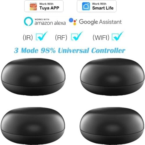 Tuya WiFi RF 433/315 MHz IR 3 Mode 98% Universal Remote Controller Home Automation Support Smartlife Control Alexa Google Home