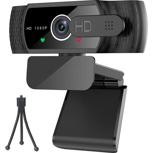 Webcam with Microphone, 1080p HD Video Streaming Web Camera, Privacy Cover, Autofocus, Video Camera for Computer Desktop Laptop