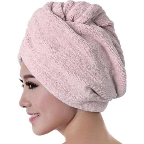 1Pc Womens Bathroom agic Microfiber Hair Drying Cap Effectively Fast Drying Towel Soft Bath Wrap Hat Hair Accessories
